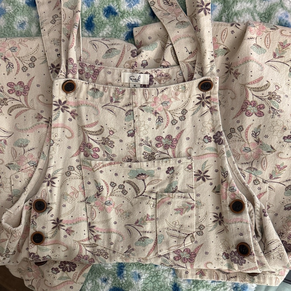 Easel Cream Floral Patterned jumpsuit
